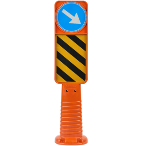 Bollard with a spring-shaped shaft for easy bending and quick return to its original position after vehicle impact