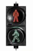 Fixed dual pedestrian traffic signal head, 300 mm size