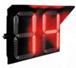 Countdown timer, two digits – two colors – with visor/fender, size 80/60 cm