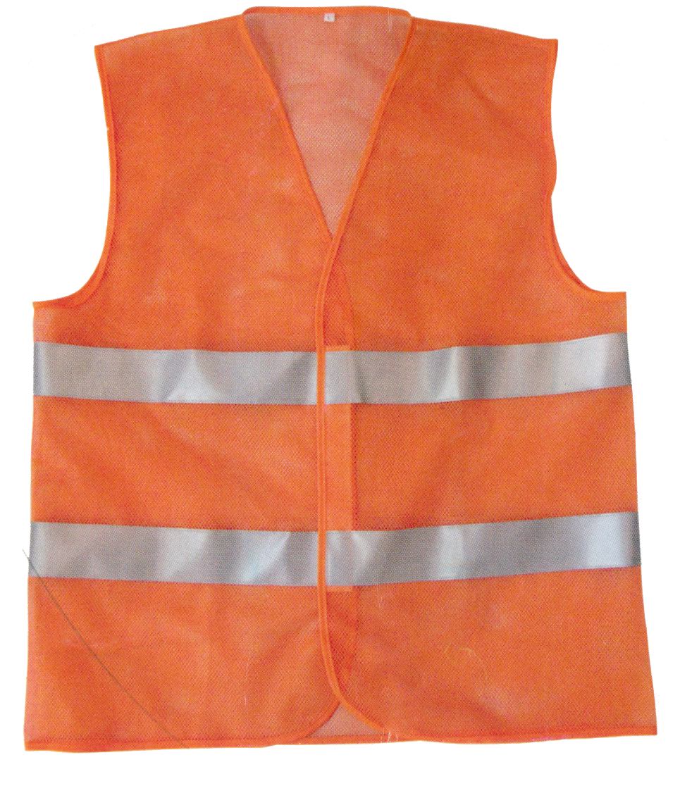 Traffic safety vest with PVC reflectors or cotton reflective tape