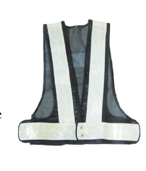 Reflective vest made of mesh fabric with PVC reflectors